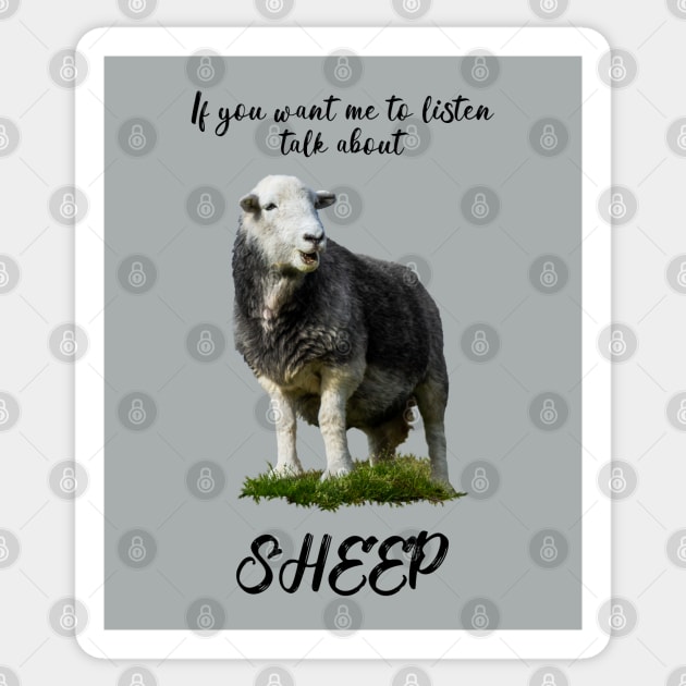 Talk About Sheep, Herdwick Sticker by Jane Stanley Photography